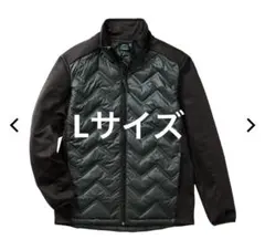 【新品】ワークマン MIXダウン クロスシールドジャケット ブラック×グリーンL
