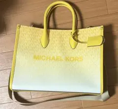 MICHEAL KORS ショルダー付きトートバッグ イエロー
