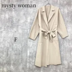 mysty woman ミスティウーマン ライトべージュ 長袖 ガウンコート Fのサムネイル