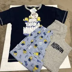 ミニオン　半袖パジャマ　ステテコ　7分丈　140