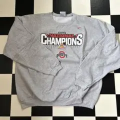 b279【NIKE】OHIO STATE プリントスウェット【XXL】グレー