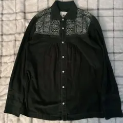 00s Japanese label black skull shirtsのサムネイル