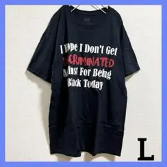 FRUIT OF THE LOOM プリントTシャツ ブラック L 半袖Tシャツ