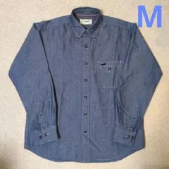 Crocodile　クロコダイル　ダークブルー　デニムシャツ　ボタンダウン　長袖