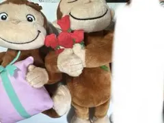 おさるのジョージ ぬいぐるみ 2종 세트