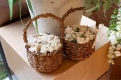 【バラ売り可能】ウエディング　リングピロー用バスケット 2個セット