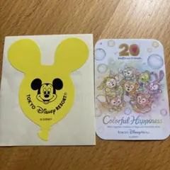 ダッフィー＆フレンズ 20周年 カラフルステッカー２枚セット