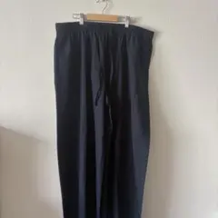 【新品】ZARA ワイドパンツ ウエストゴム ポケット付き ネイビー XL