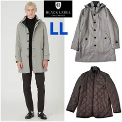 ブラックレーベルクレストブリッジ ダウンジャケット付きロングコート LLベージュ