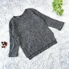 ❤️美品❤️【INGNI】イング レディース ミックスニット セーター 長袖 黒 白