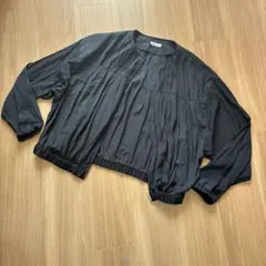ネイビー ノーカラージャケット