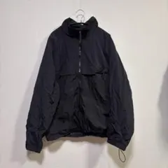 ブラック ナイロンジャケット Mの刺繍