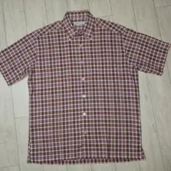 美品/SIMPLE LIFE/シンプルライフ/チェック/麻シャツ/トップス