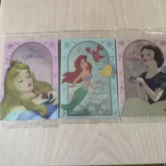 ディズニープリンセスカード3枚セット