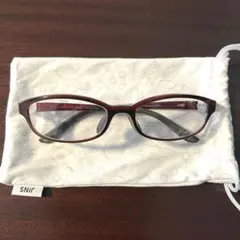 美品 JINS 花粉カットメガネ ブラウン