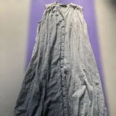 ノースリーブロングワンピース グレー