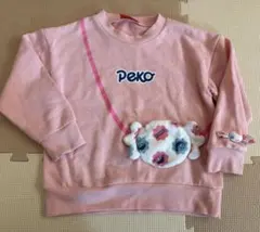 【110cm】peco ペコちゃん　ミルキー　キャンディ　長袖　トレーナー