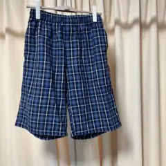 3/22迄特別価格❗️L紺チェックハーフパンツ