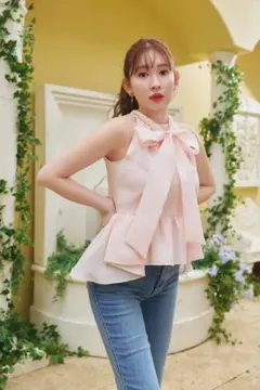 FOR HER Lame Frilled Peplum Top M バニラ - メルカリ