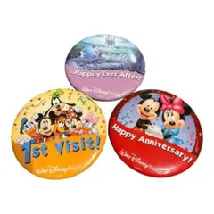 ディズニーワールド限定　缶バッチ　3個セット