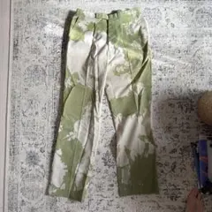 古着　マーブル、タイダイ柄　スラックス