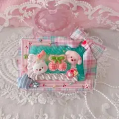 ハンドメイド 名札ケース 名札デコ オムライス メイド ハート 猫耳
