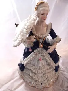 陶器の少女フィギュア レースドレス 陶器の少女フィギュア レースドレス