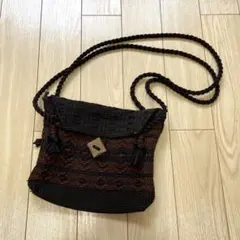 50s ナイロンウィービング　ショルダーバッグ ブラウンのサムネイル