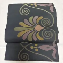 É*e様 【美品】名古屋帯 十日町友禅 秀美 アールデコ風スズラン 正絹縮緬 3 É*e様 【美品】名古屋帯 十日町友禅 秀美 アールデコ風スズラン 正絹