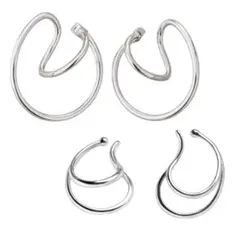 イヤーカフ 2点セット　フープ　シルバー ピアス穴不要　シンプル　韓国アクセ