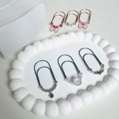 【セット購入専用】宝石とパールのペーパークリップ バインダー貯金 Saving