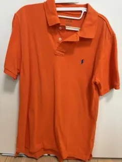 古着 ポロバイラルフローレン 半袖 ポロシャツ オレンジ L