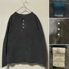 大人気❗️日本製 GOOD ON ヘンリーネック ピグメント加工 ロンT 黒Mのサムネイル