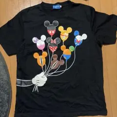 ディズニー Tシャツ ミッキー バルーン柄 ブラック Lサイズ