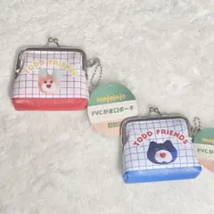 mojojojo PVCがま口ポーチ BULL ねこ　REDうさぎ