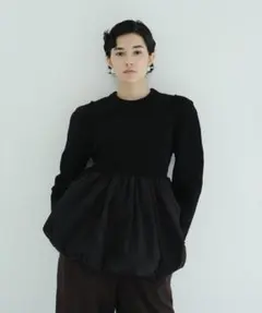 CLANE DOCKING POWERSHOULDER KNIT TOPS