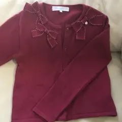 タルティーヌエショコラ リボン　カーディガン130 女の子