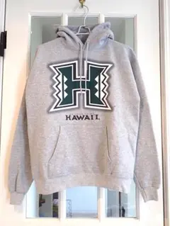 ハワイ大学 Hawaii H ロゴ グレー パーカー size(S/P)