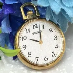 超美品 稼働品》 セイコー 懐中時計 ゴールド系文字盤 クオーツ - メルカリ