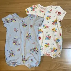 next baby花柄ロンパース2点セット 6-9month 70-80cm