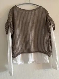 ユナイテッドアローズ BEAUTY&YOUTH透かし編みトップス