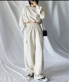 ミームセレクト　裏毛セットアップ　オートミール