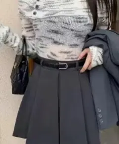 Aライン　ハイウェスト　ミニスカート