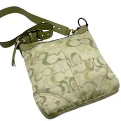 Coach Shoulder Bag Signature Green