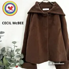 新品　未使用　タグ付き　セシルマクビー　コート　ショート丈　茶　ブラウン　M