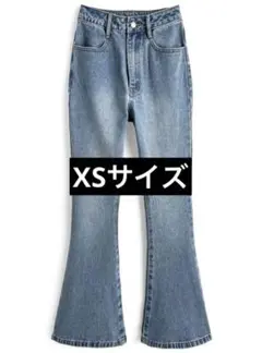 GRL ハイウエストフレアデニムパンツ fo2243 ブルー
