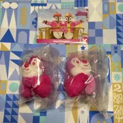 ミニーのファンダーランド　チップ・デール　ぬいぐるみチャーム　コレクションカード