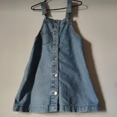 デニムサロペットワンピース