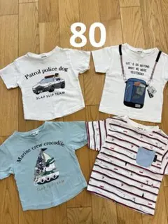 【未使用に近い】80㎝　ブランシェス　ベビー　Tシャツ　　まとめ売り