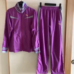 【美品】PUMA ジャージ上下セット 紫　Ｌサイズ
